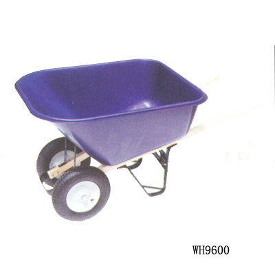 Dual Wheel Garden Tool Plastic Tray Wheelbarrow (WB5405)