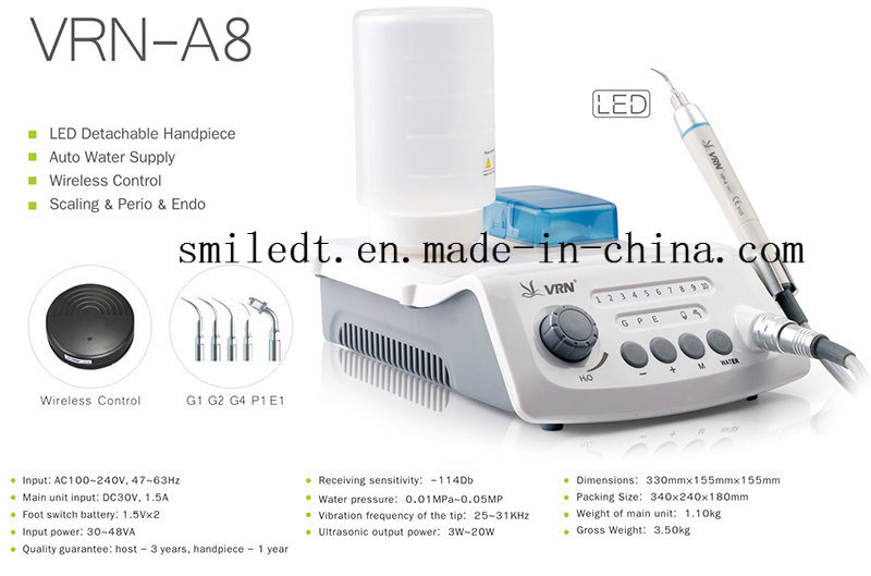Ultrasonic Scaler with LED Light and Water Bottle