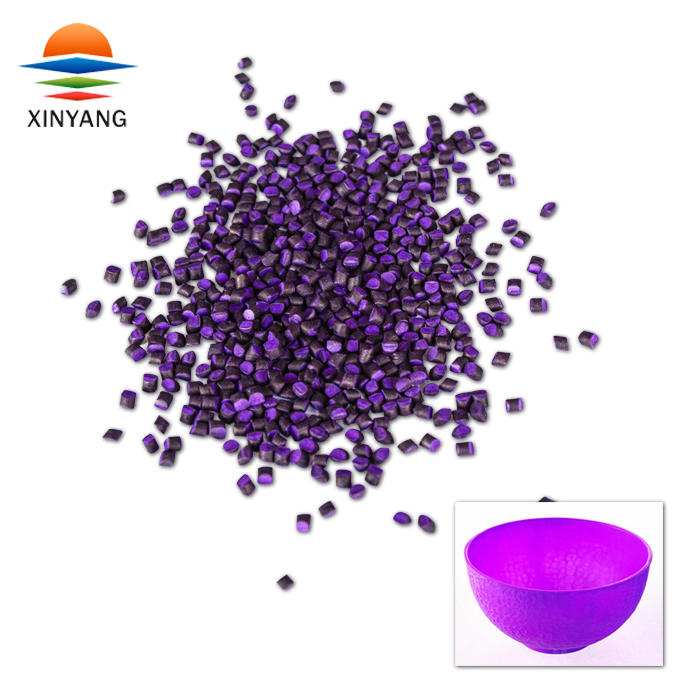Eco-Friendly No Metal Residues LLDPE LDPE PP Violet Purple Color Masterbatch