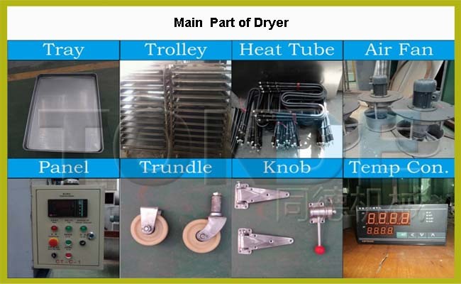 Hot Air Recycling Tray Vegetable Fruit Dryer Machine