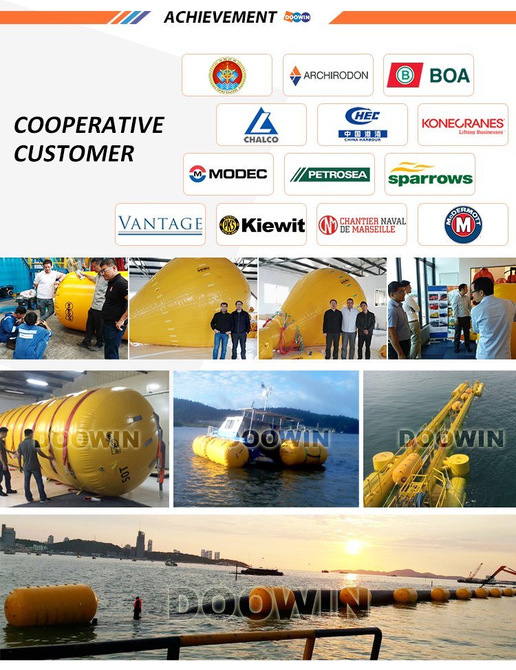 Underwater Inflatable Air Lift Bags for Marine Salvage