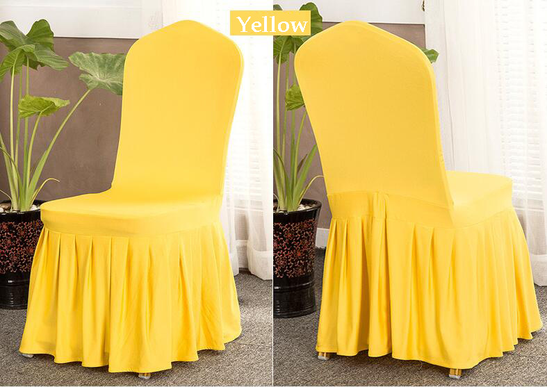 Wholesale Dining Room Decoration Universal Spandex Stretch Chair Cover Skirt