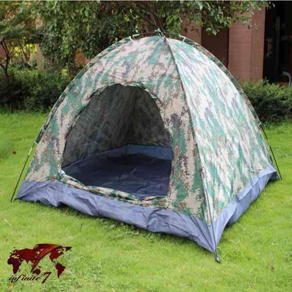 Outdoor Portable 3 or 4 Single Layer Waterproof Camping Tent