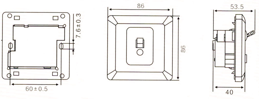 86X86mm Contactor for Leakage Protacting with 32A