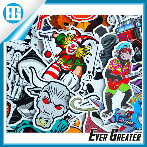 Four Color Skate Stickers Decal with Removable Glue