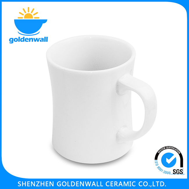 Daily Use 350ml White Porcelain Coffee Mug