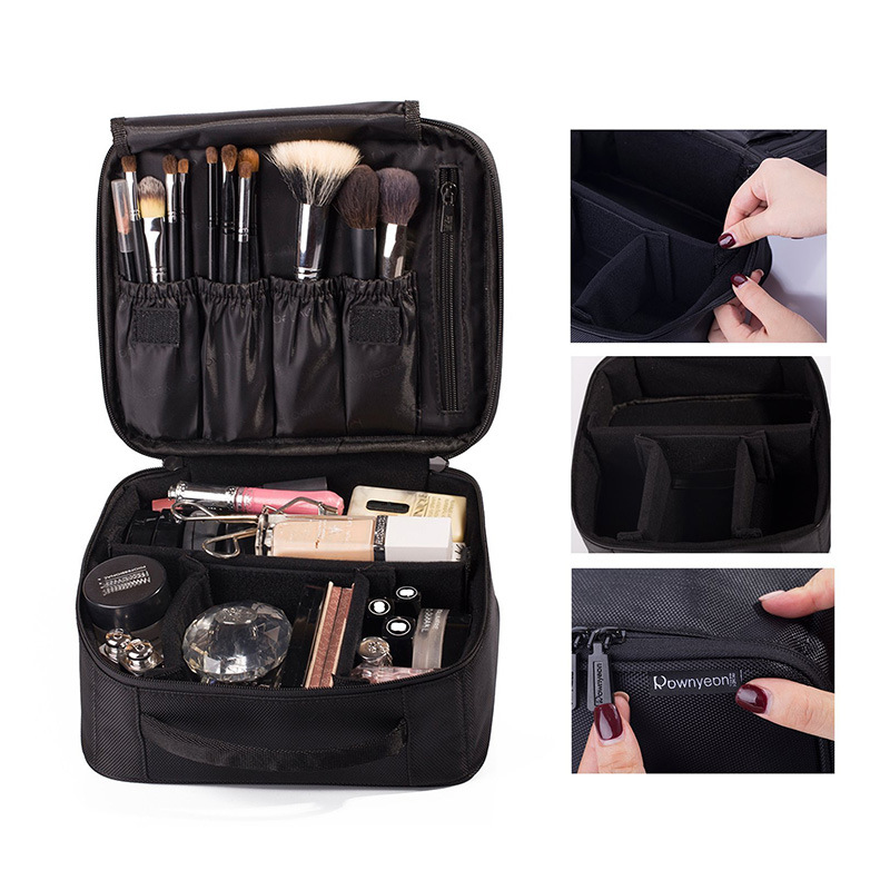 Lady Custom Travel Toiletry Organizer Brush Makeup Cosmetic Bag