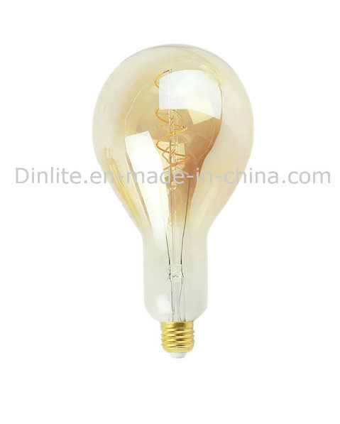 Wal-Mart Audited Factory A110 Spiral Shape Plastic Aluminum Bulb LED Filament Decorative Glass Vintage Globe Tungsten Edison Light Bulb