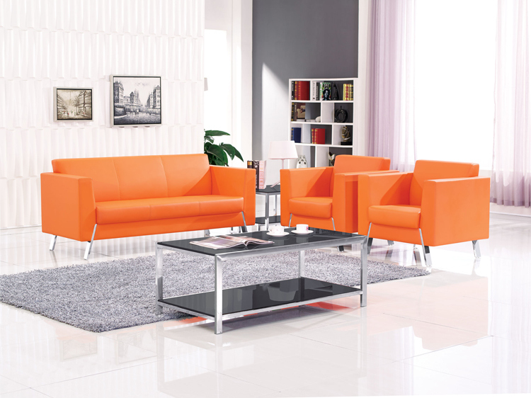 Different Colors of PU Type Office Lounge Sofa for Office Reception Seating