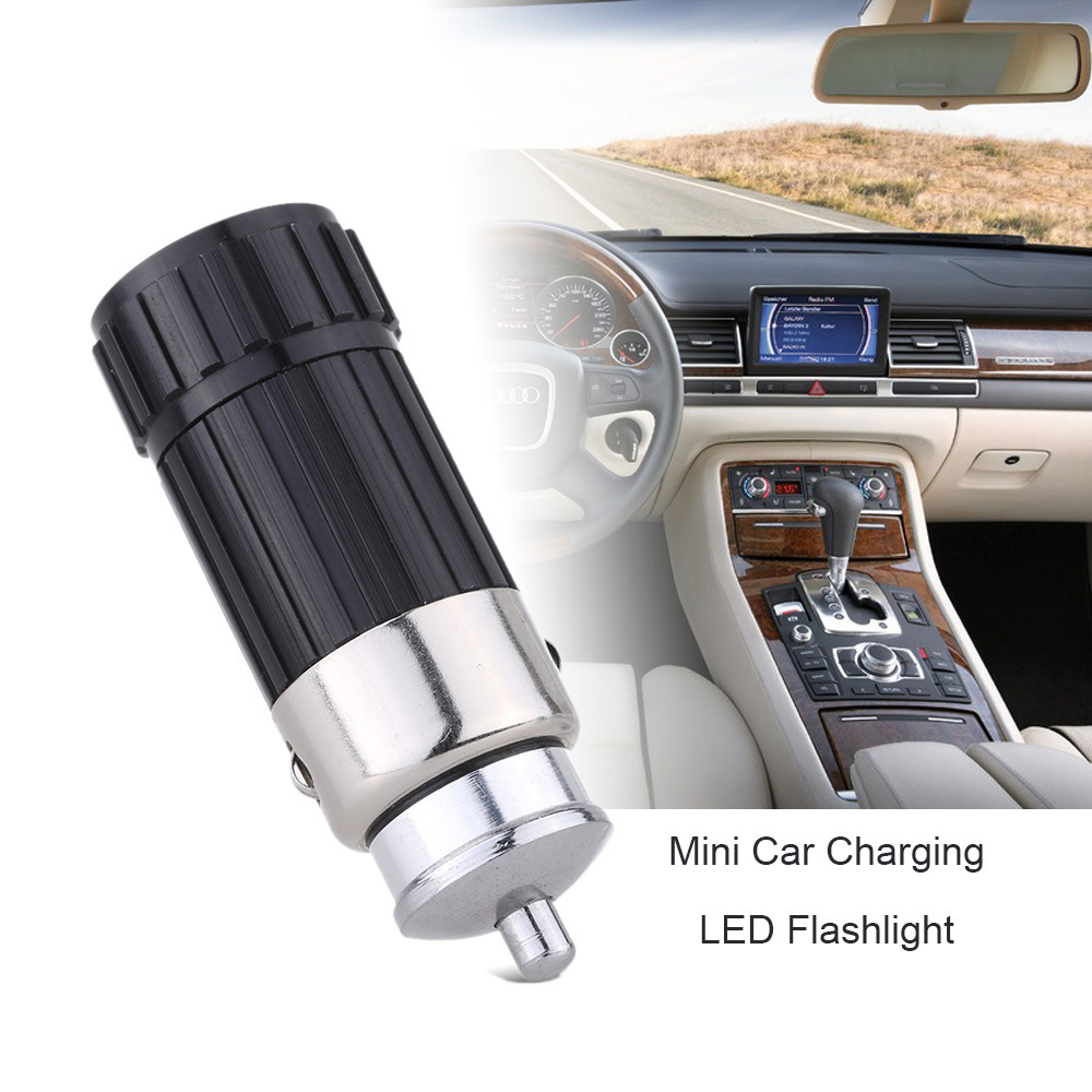 Multi Colours Mini Car Charging LED Torch Flashlight