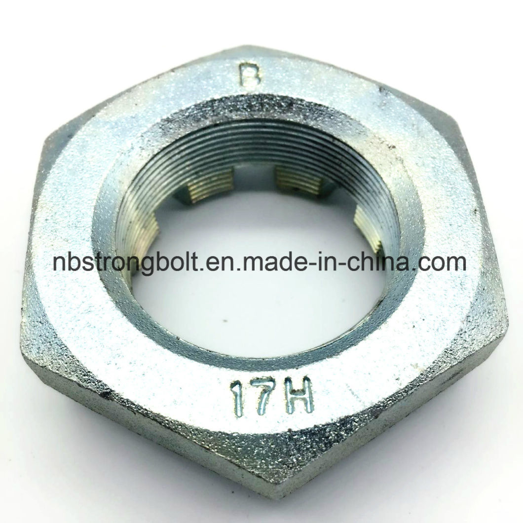 DIN937 Hex Slotted Nuts with Zp