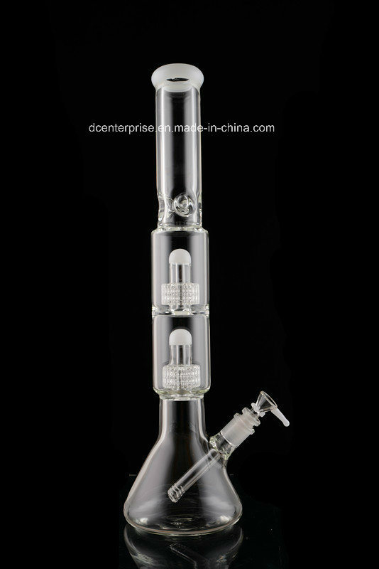 Glass Water Pipe 17.7inch 7mm Chamber Matrix Beaker Smoking Pipe
