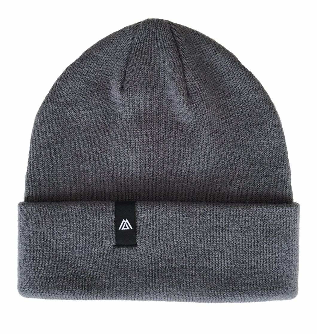 100% Acrylic Wool Cashmere Knit Custom Beanie Hat