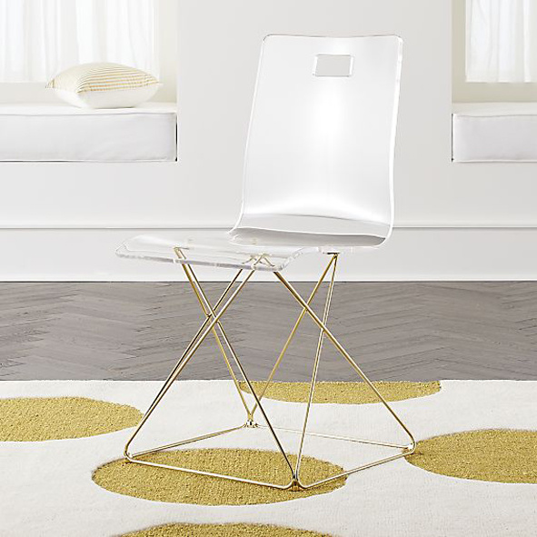 Elegant Modern Chair Steel Chromed Feet Acrylic Back Dining Chair with Cushion Sedia Da Pranzo Acrilico