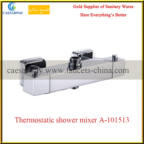 Brass Chrome Sanitary Ware Bathroom Thermostatic Shower Faucet Mixer