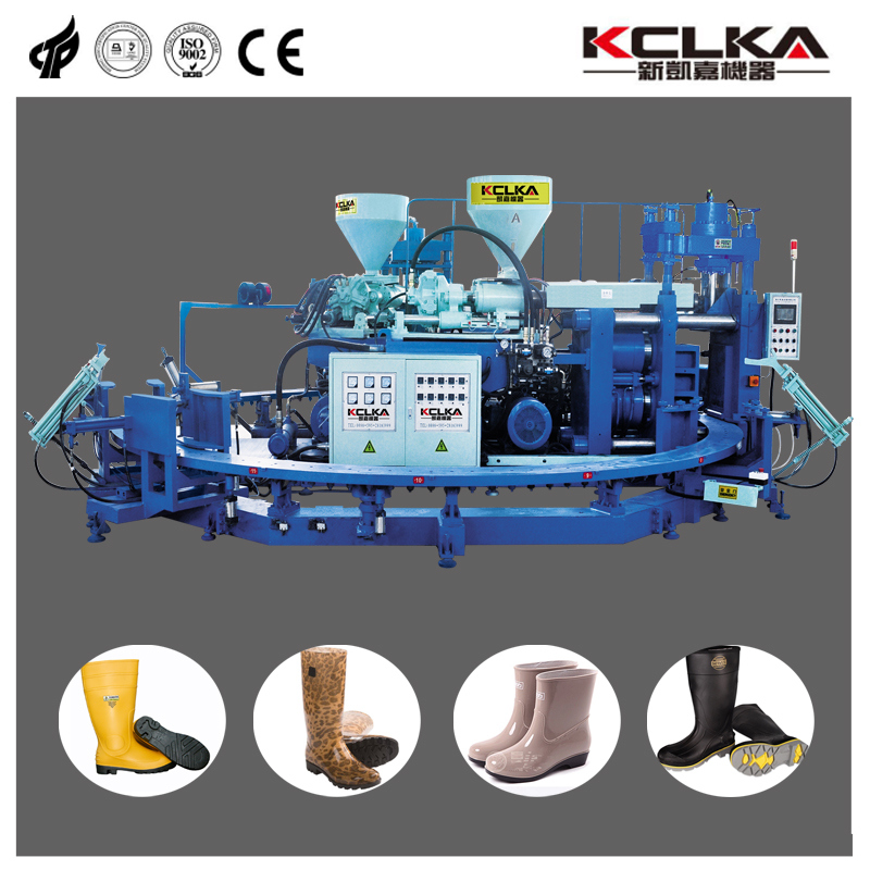 Full Auto PVC Plastic Air Blow Inject Moulding Safety Boot Machine