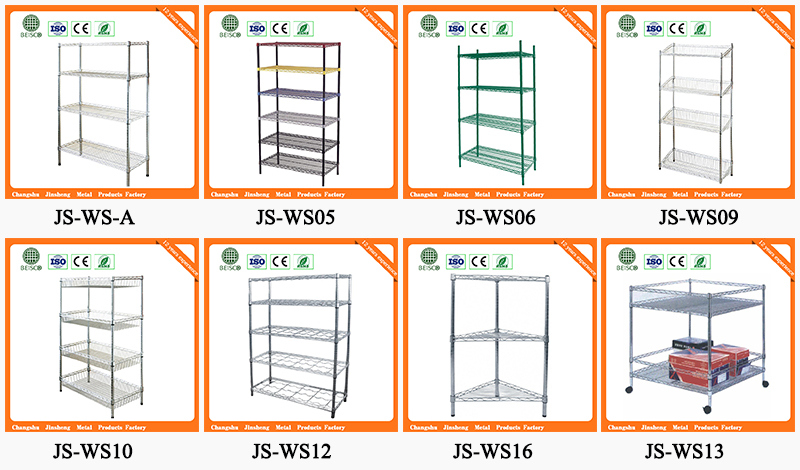 Popular Chrome Steel Display Wire Shelving