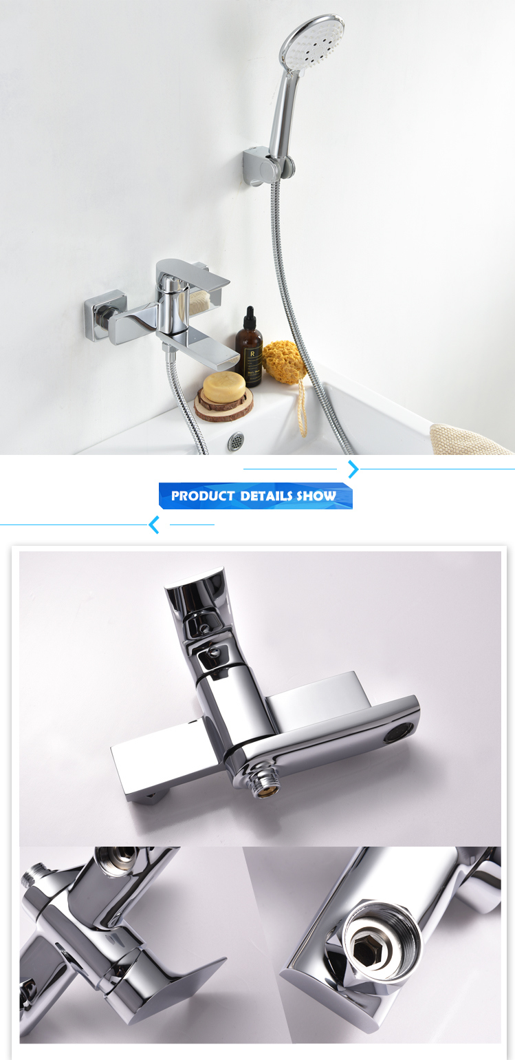 High Quality in Wall Single Lever Brass Chrome Shower Mixer