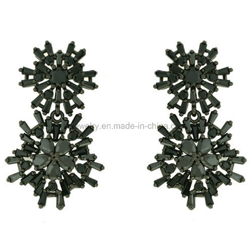 Beautiful Snowflake Design Earrings Plated Brass Jewelry (KE3161)