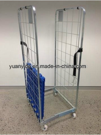 2-Sides Foldable Pallet Roll Container Roll Cage