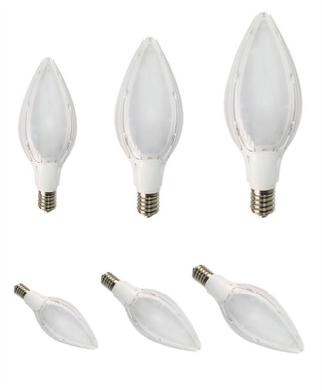New Design High Power Olive IC Driver Plastic Aluminum E27 LED Light Bulbs