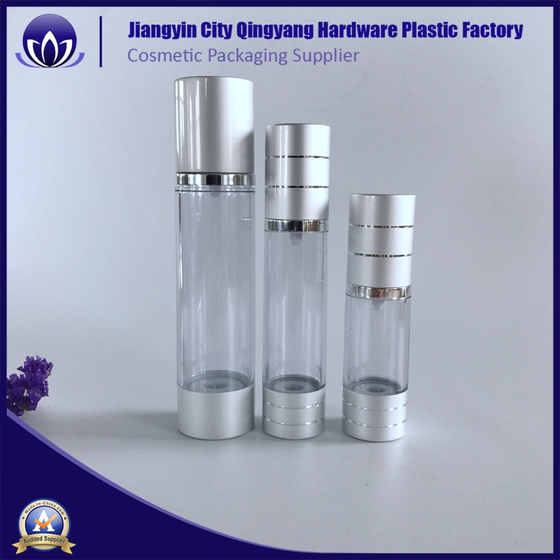 in Stock 15ml 30ml 50ml Liquid Cream Cosmetic Bottle Airless Bottles with Sliver Pump/Spray Cap