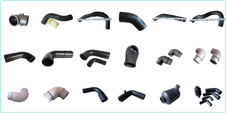 OEM Hard Viton FKM FPM Rubber Elbow Connection / Bent Pipe / Expansion Bend