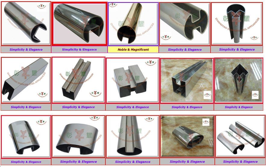 Stainless Steel Rectangular Slot/Groove Tubing