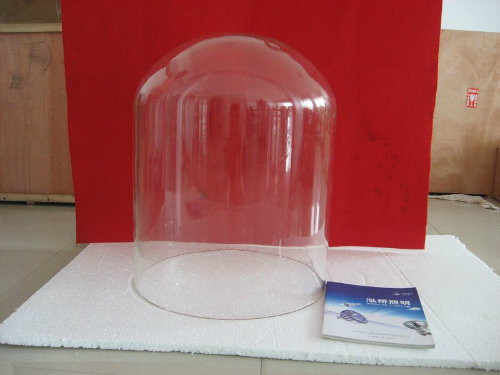 High Quality Large Diameter Polishing Clear Glass Bell Jar Wihout Handle