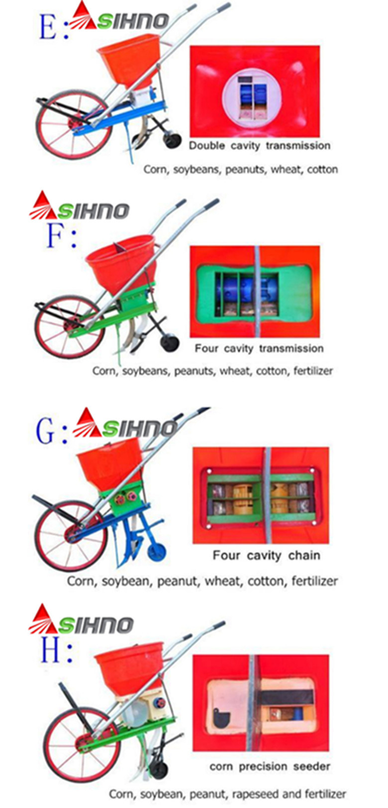 2018 Hot Single Row / Double Row Seeding and Fertilizing Machine