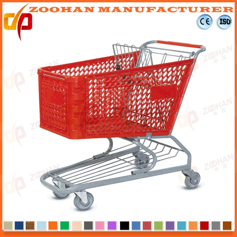 Supermarket Plastic Shopping Cart (Zht22)