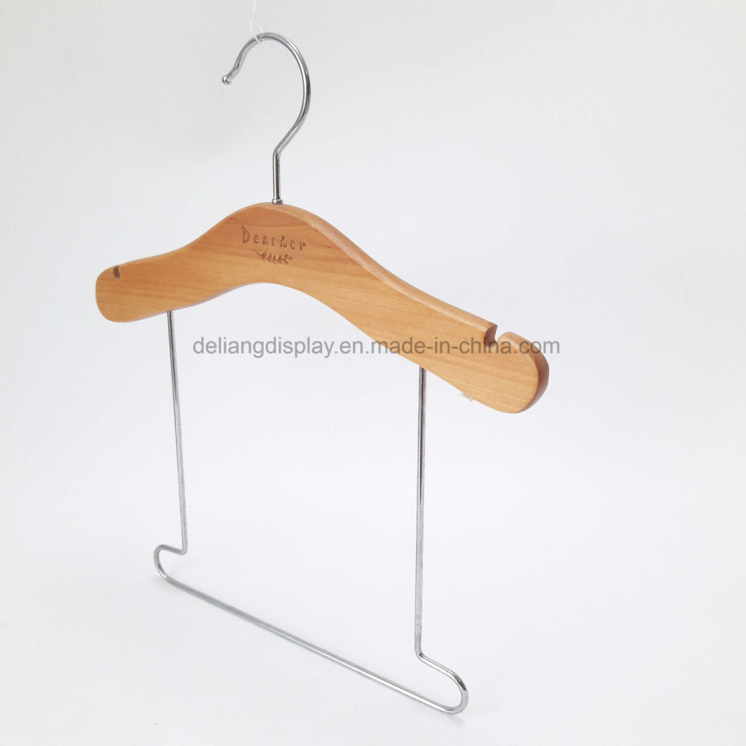 Hot Sale Baby Wooden Hanger with Natural Wood Color