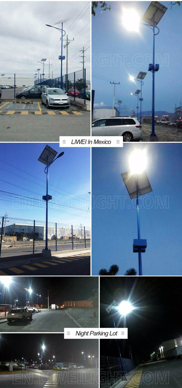 Outdoor Lamp Post Solar Galvanized Steel Street Lighting Poles