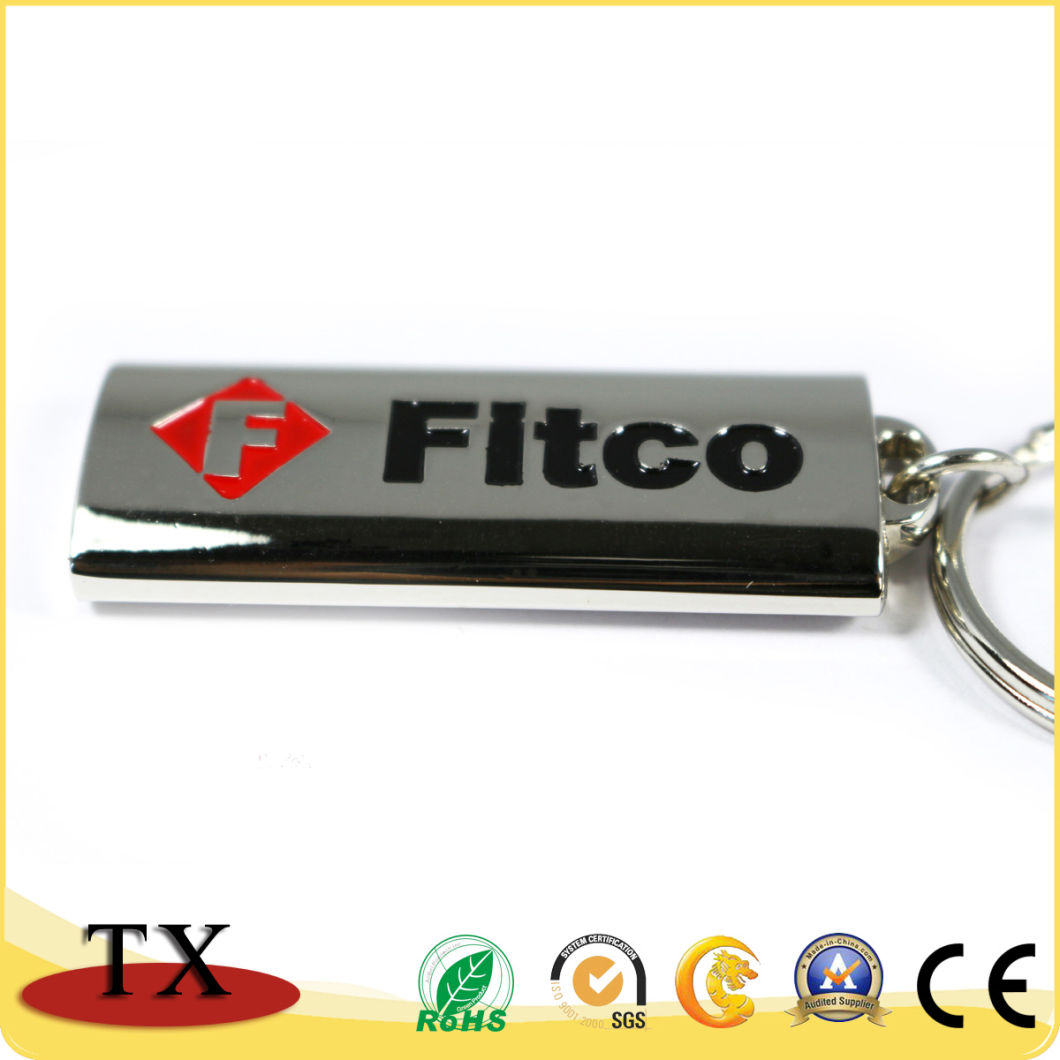 Engraved Logo and Coloring Metal Key Chain for Promotional Gift