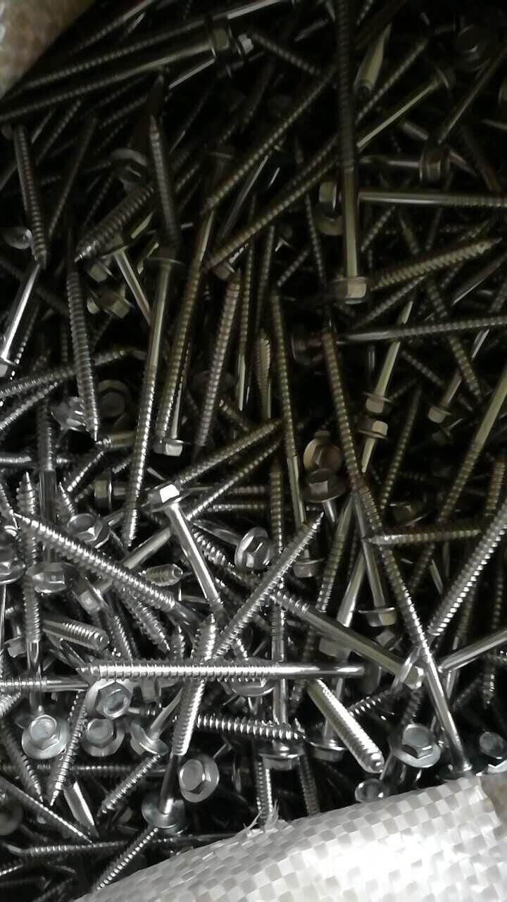 S. S. Self Tapping Screws with Hex Head and Flange