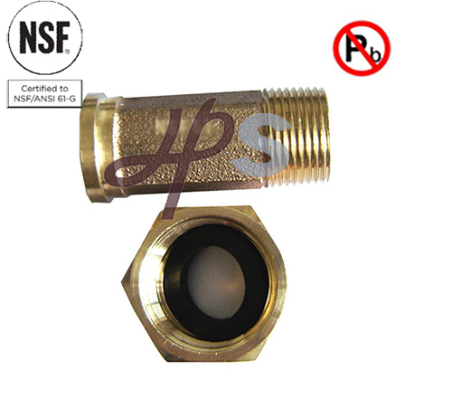 NSF-61 Approved Free Lead Brass Water Meter Fitting for Drinking Water System