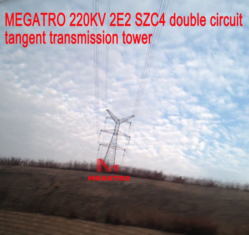 Megatro 220kv 2e2 Szc4 Double Circuit Tangent Transmission Tower