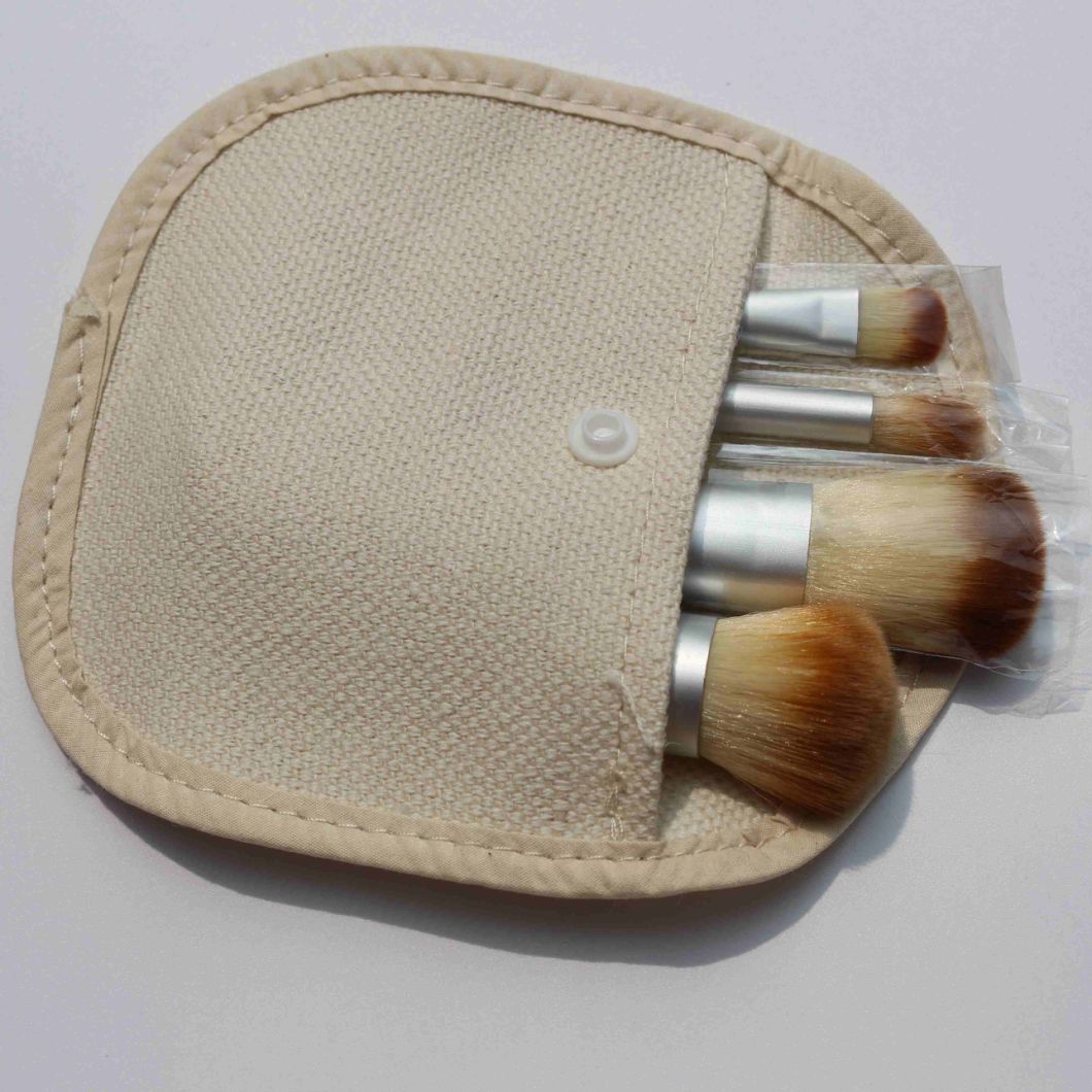 4PCS Makeup Brushes Natural Bamboo Handle Set Powder Blush Brushes