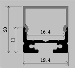 LED Strip Aluminum Profile for Cabinet Lighting (WD-1912)