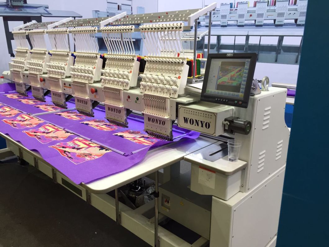 6 Head Computerized Embroidery Machine with 10 Inch Panel (WY-906C)
