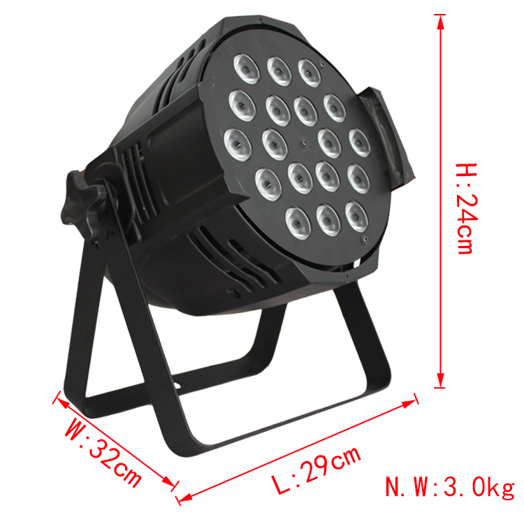 Stage Light 10wx18PCS DMX512 LED Cast Aluminum Stage PAR Light