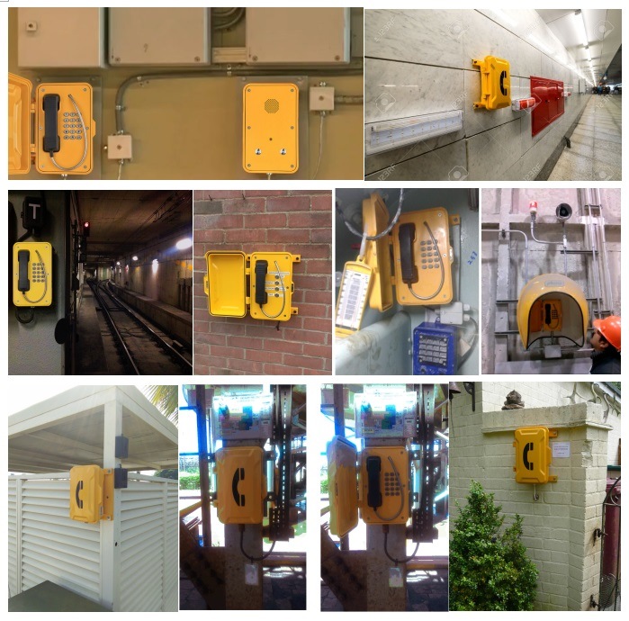 Weatherproof Ringdown Telephone for Hazardous Industry, Moisture Resistant Tunnel Hotline Telephone