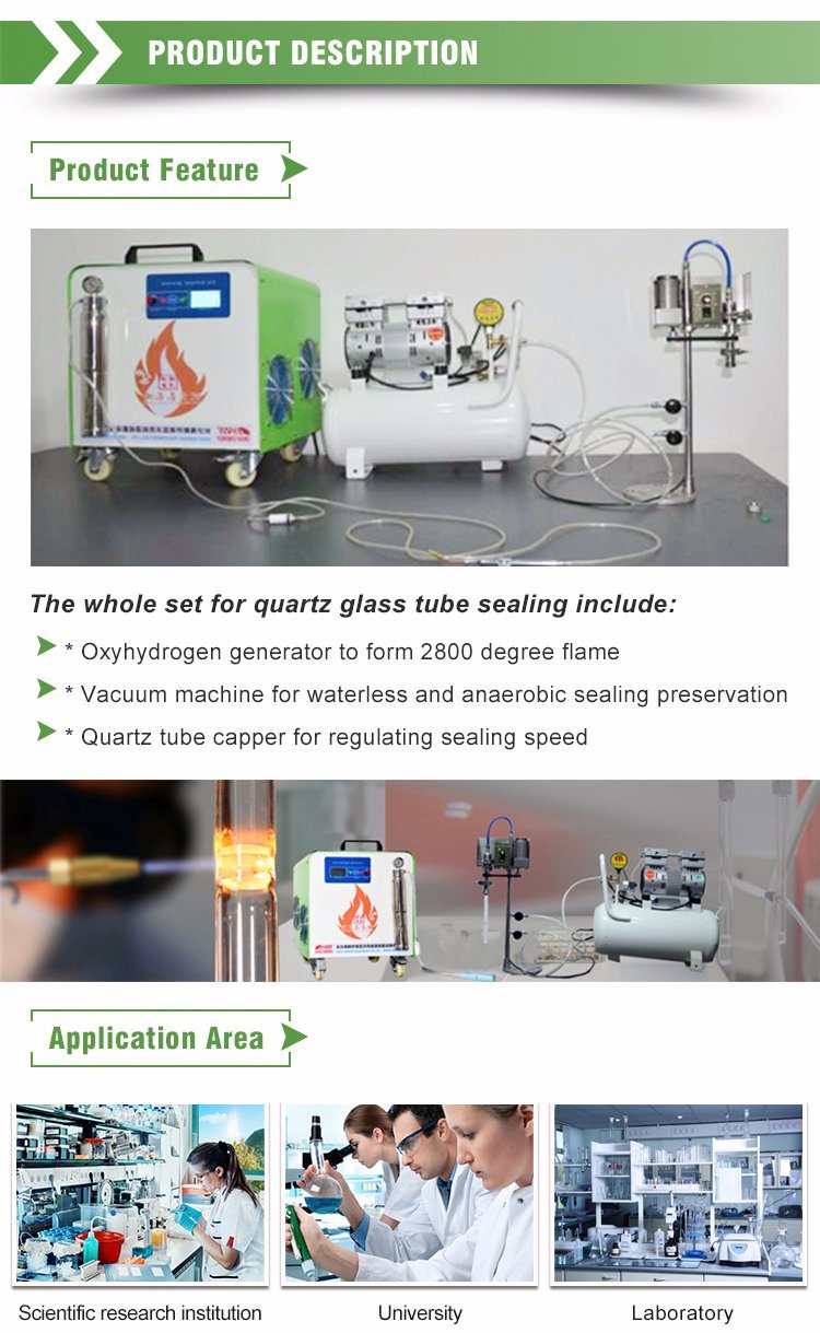 Oxyhydrogen Flame Melting Fused Quartz Silica Laboratory Equipment for Sale
