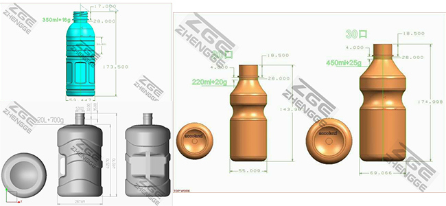 Factory Supply 1-6 Cavities Plastic Bottle Container Blowing Mold