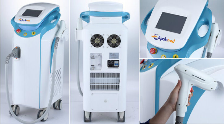 Apolomed Advanced 808nm Diode Laser Permanent Hair Removal for All Skin Type 1600W Model Hs-812