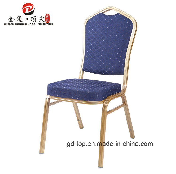 Metal Wedding Stacking Banquet Chair with Red Chair Cover