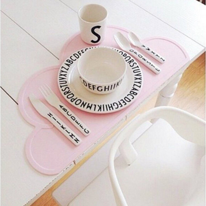 Waterproof Easy Cleaning Table Heat Resistant Kids Cloud Silicone Placemat