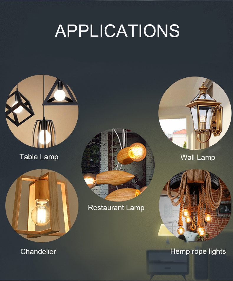 4000K Dimmable Vintage LED Filament Edison Bulb E27 St64 Golden Filament Bulbs 10W 8W 6W 4W 2W Lighting