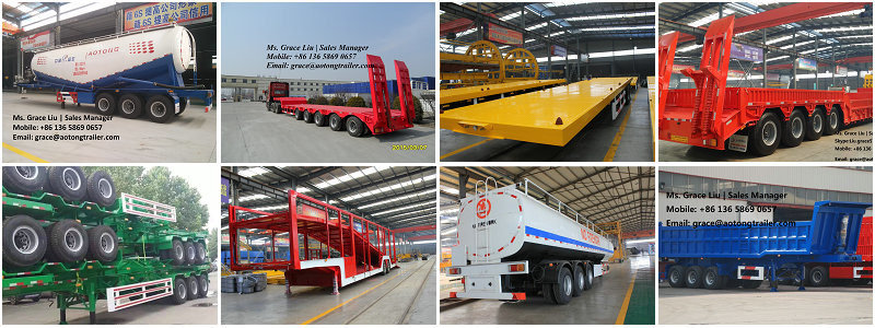 China Factory 3 Axle 40FT Side Wall Flatbed Container Trailer / Bulk Cargo Trailer Truck for Sale