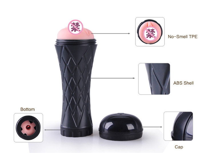 7 Speeds Vibrating Vagina&Mouth Masturbation Cup Male Masturbation Toys